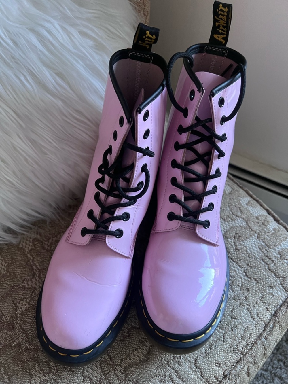 Dr. Marten’s Pink Patent Leather Combat Boots - 1460 Size 10
